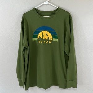 STATE of MINE TRADEMARK TEXAS Long Sleeve Graphic Tee Size XL